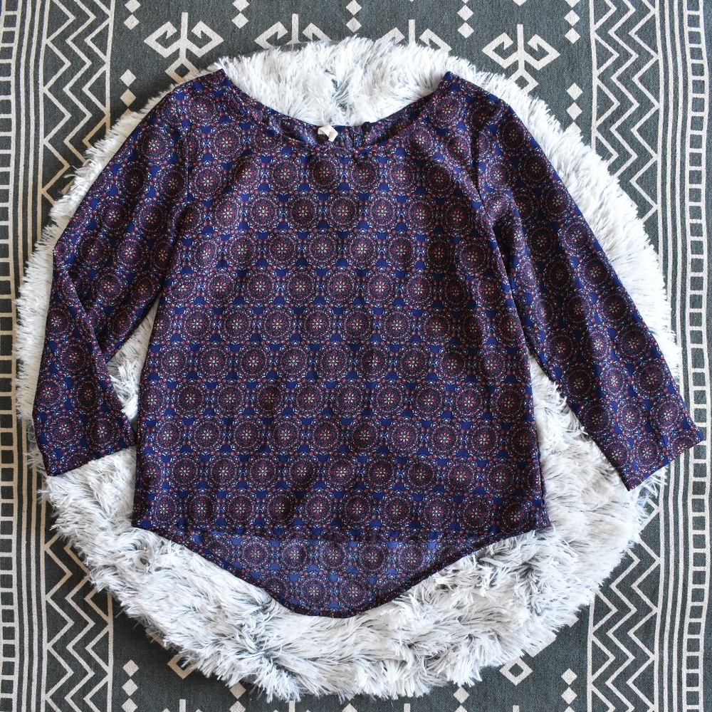 Japna Mandala Pattern Open Back High-Low Top Small